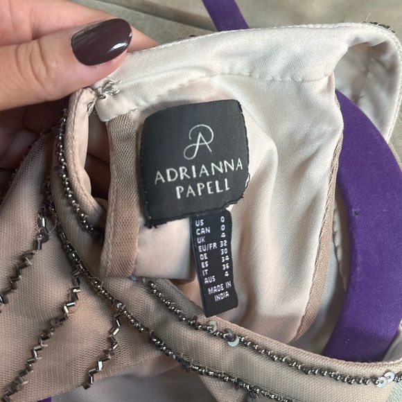 Adrianna Papell Beaded Formal Dress Size 0 - Picture 4 of 4